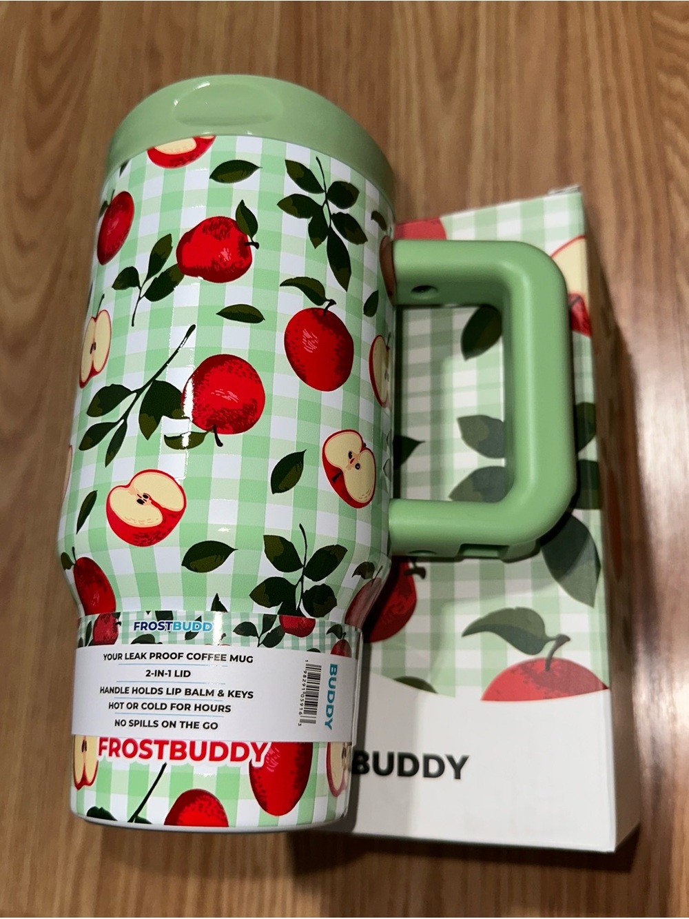 Frost Buddy Gingham Apples Mug Buddy